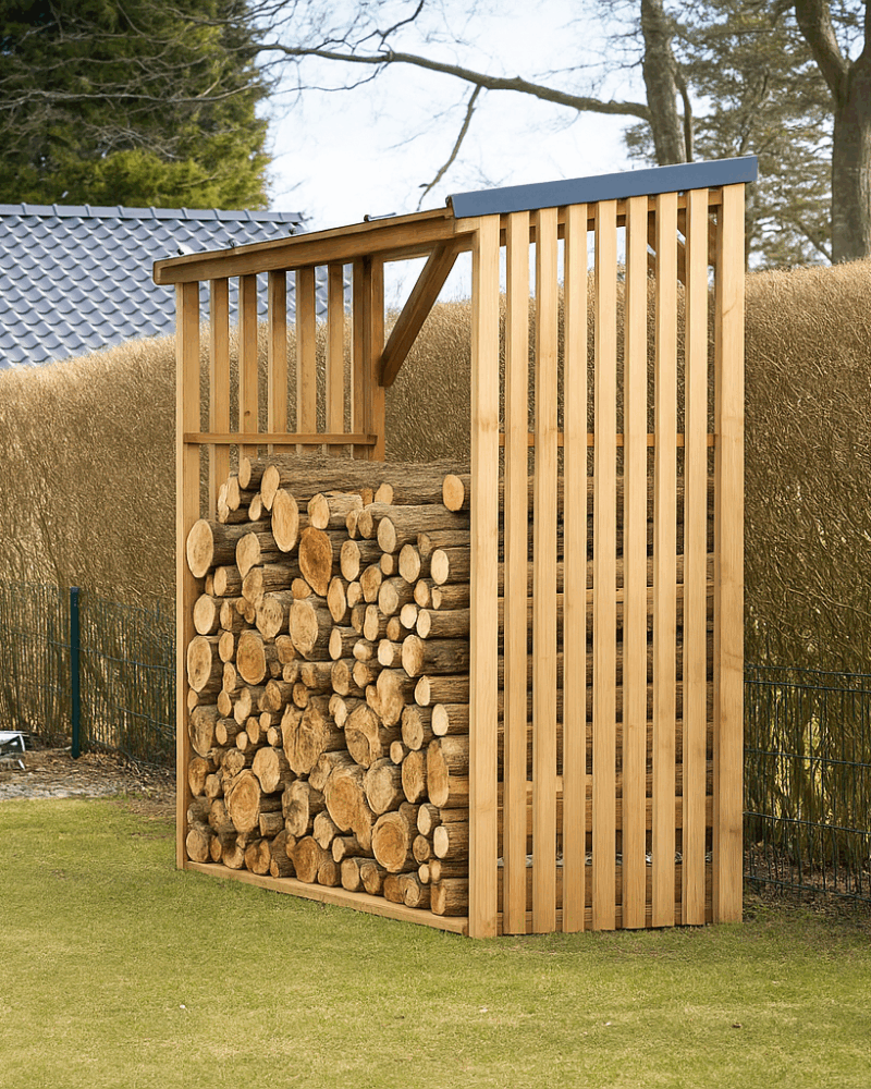 aménagements extérieurs : abri à bûches