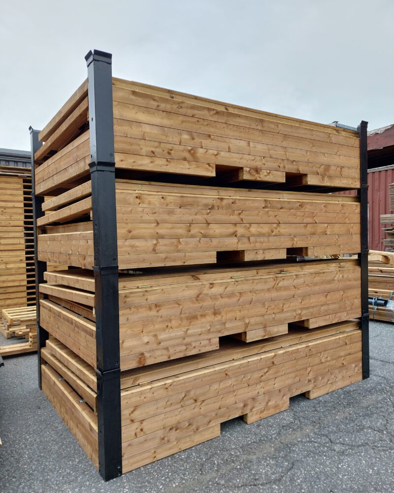 Chalet pliable évènement : chalets empilés