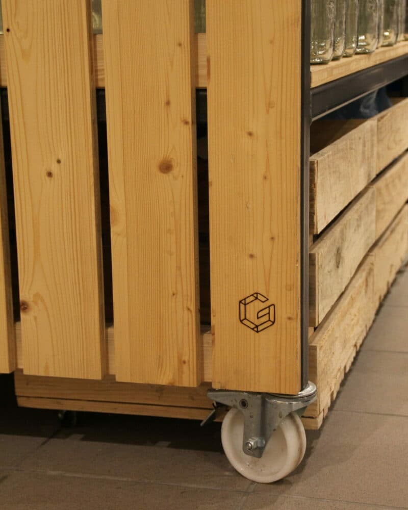 Réalisation de meubles sur mesure pour Halles Binète