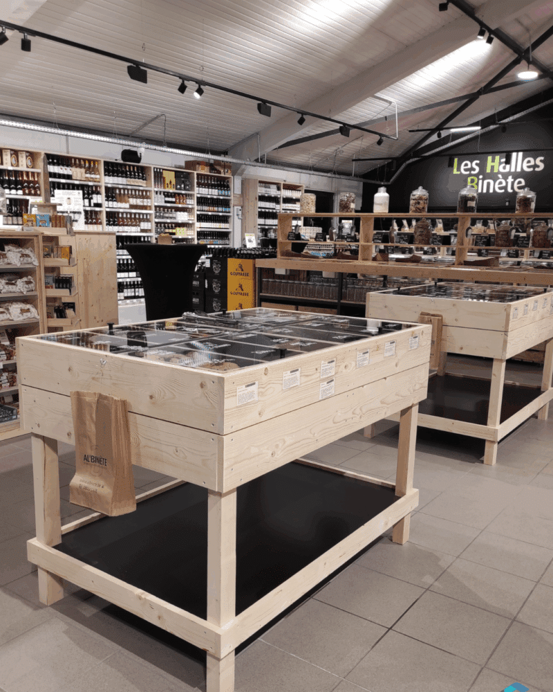 Réalisation de meubles sur mesure pour Halles Binète