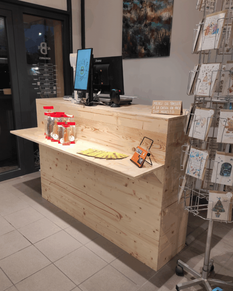 Réalisation de meubles sur mesure pour Halles Binète
