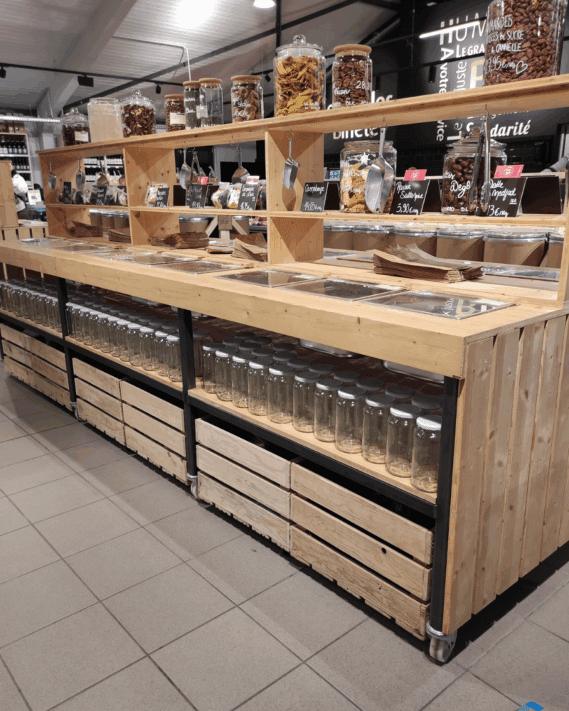 Réalisation de meubles sur mesure pour Halles Binète