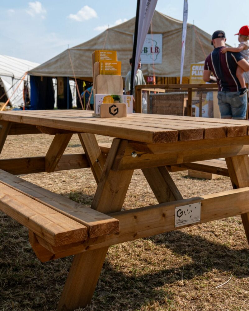 table pique-nique de Battice réalisé en entreprise de travail adapté Battice