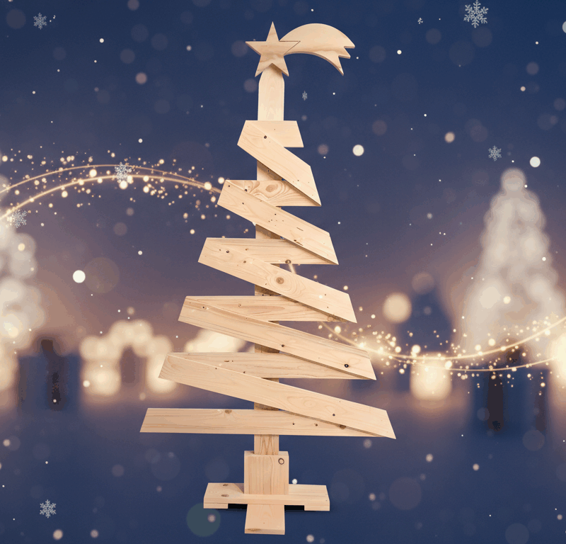 sapin en bois oblique démontable