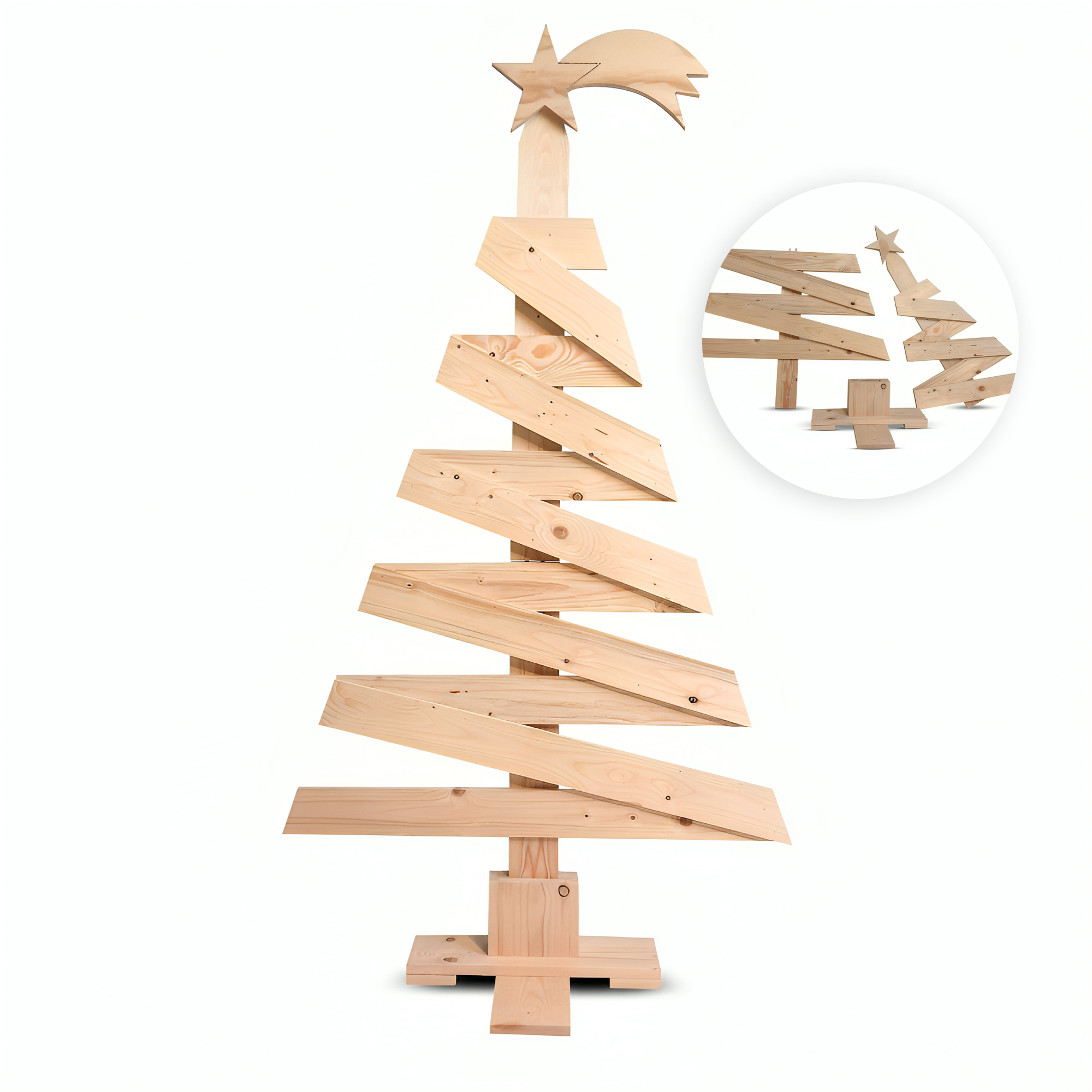 Sapin oblique démontable en 3 parties